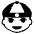 Person With Skullcap Emoji from EmojiTwo Black Set