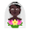 Person With Veil Flat Dark Emoji from Fluent Emoji Flat Set