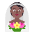 Person With Veil Flat Medium Dark Emoji from Fluent Emoji Flat Set