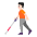 Person With White Cane Flat Light Emoji from Fluent Emoji Flat Set