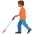Person With White Cane Medium Dark Skin Tone Emoji from Twemoji Set