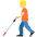Person With White Cane Medium Light Skin Tone Emoji from Twemoji Set