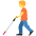 Person With White Cane Emoji from Twemoji Set