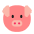 Pig Face Flat Emoji from Fluent Emoji Flat Set