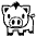 Pig Emoji from EmojiTwo Black Set