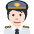 Pilot Light Skin Tone Emoji from Twemoji Set