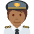 Pilot Medium Dark Skin Tone Emoji from Twemoji Set