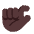 Pinching Hand Flat Dark Emoji from Fluent Emoji Flat Set