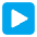 Play Button Flat Emoji from Fluent Emoji Flat Set