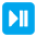 Play Or Pause Button Flat Emoji from Fluent Emoji Flat Set