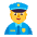 Police Officer Flat Default Emoji from Fluent Emoji Flat Set