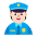 Police Officer Flat Light Emoji from Fluent Emoji Flat Set