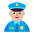 Police Officer Flat Medium Light Emoji from Fluent Emoji Flat Set