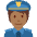 Police Officer Medium Dark Skin Tone Emoji from Twemoji Set
