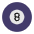 Pool 8 Ball Flat Emoji from Fluent Emoji Flat Set