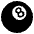Pool 8 Ball Emoji from EmojiTwo Black Set