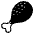 Poultry Leg Emoji from EmojiTwo Black Set