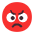 Pouting Face Flat Emoji from Fluent Emoji Flat Set
