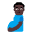 Pregnant Man Flat Dark Emoji from Fluent Emoji Flat Set
