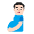 Pregnant Man Flat Light Emoji from Fluent Emoji Flat Set