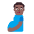 Pregnant Man Flat Medium Dark Emoji from Fluent Emoji Flat Set