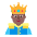 Prince Flat Medium Dark Emoji from Fluent Emoji Flat Set