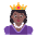 Princess Flat Medium Dark Emoji from Fluent Emoji Flat Set