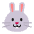 Rabbit Face Flat Emoji from Fluent Emoji Flat Set