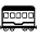 Railway Car Emoji from EmojiTwo Black Set