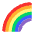 Rainbow Flat Emoji from Fluent Emoji Flat Set