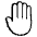 Raised Back Of Hand Emoji from EmojiTwo Black Set