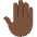 Raised Back Of Hand Dark Skin Tone Emoji from Twemoji Set