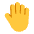 Raised Back Of Hand Flat Default Emoji from Fluent Emoji Flat Set