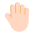 Raised Back Of Hand Flat Light Emoji from Fluent Emoji Flat Set