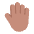 Raised Back Of Hand Flat Medium Emoji from Fluent Emoji Flat Set