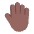 Raised Back Of Hand Flat Medium Dark Emoji from Fluent Emoji Flat Set