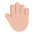 Raised Back Of Hand Flat Medium Light Emoji from Fluent Emoji Flat Set