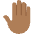 Raised Back Of Hand Medium Dark Skin Tone Emoji from Twemoji Set