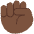 Raised Fist Dark Skin Tone Emoji from Twemoji Set