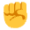 Raised Fist Flat Default Emoji from Fluent Emoji Flat Set