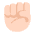 Raised Fist Flat Light Emoji from Fluent Emoji Flat Set