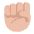 Raised Fist Flat Medium Light Emoji from Fluent Emoji Flat Set