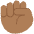 Raised Fist Medium Dark Skin Tone Emoji from Twemoji Set
