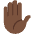 Raised Hand Dark Skin Tone Emoji from Twemoji Set