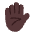 Raised Hand Flat Dark Emoji from Fluent Emoji Flat Set