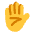 Raised Hand Flat Default Emoji from Fluent Emoji Flat Set