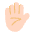 Raised Hand Flat Light Emoji from Fluent Emoji Flat Set
