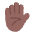 Raised Hand Flat Medium Dark Emoji from Fluent Emoji Flat Set