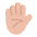 Raised Hand Flat Medium Light Emoji from Fluent Emoji Flat Set