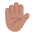 Raised Hand Flat Medium Emoji from Fluent Emoji Flat Set